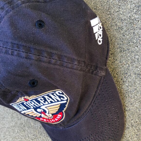 ADIDAS NEW ORLEANS PELICANS Dad Baseball Hat Men's NBA Blue Adjustable Cap - Picture 4 of 5